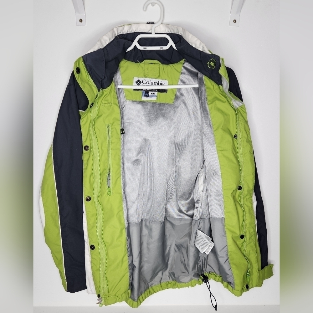 Columbia Spring/Fall Jacket, Size Small, grey/white/green - Picture 4 of 8